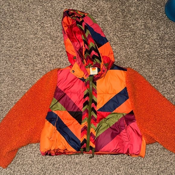 FARM Rio Colorful Patchwork Puffer Jacket - Picture 4 of 7